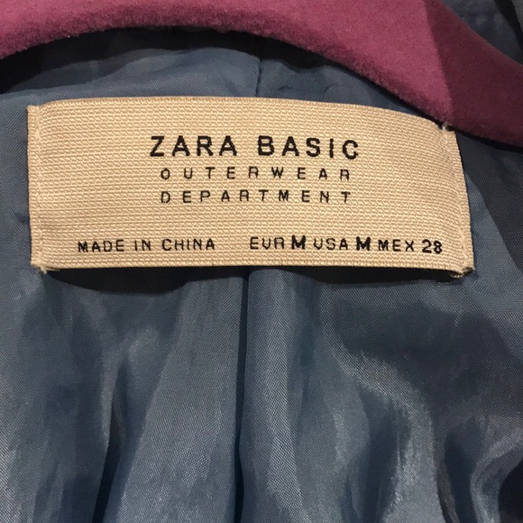 Powder blue Zara leather jacket - Picture 2 of 4